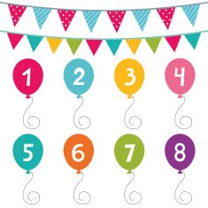 Kid birthday party vector set