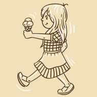 Girl with ice cream N8