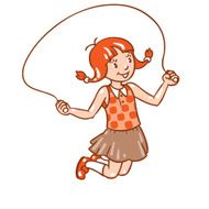 Girl jumps with rope N3