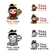 Thai food logo concept Vector