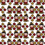 Thai food concept pattern design