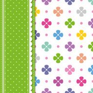 flowers and polka dot greeting card