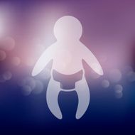 baby icon on blurred background