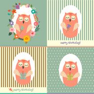 Concept card with cute funny oulet