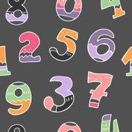 Numbers vector pattern N2