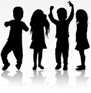 children silhouettes N312
