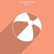 Vector beach ball flat icon N6