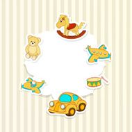 Beautiful toys frame with kiddish style