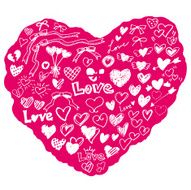 Heart of illustrations wrote by hand