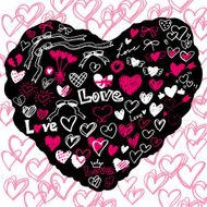 Heart of illustrations wrote by hand N2