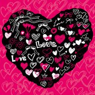 Heart of illustrations wrote by hand N3