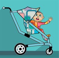 Baby in a stroller