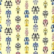 Seamless square robots pattern N3