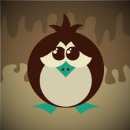 Vector Retro Funny Cartoon Penguin N2