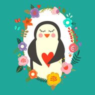Penguin in love