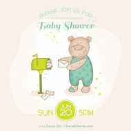 Baby Shower or Arrival Card - with Bunny N9