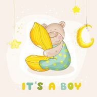 Baby Shower or Arrival Card - with Bear N11