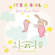 Baby Shower or Arrival Card - with Bunny N11