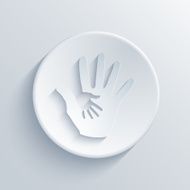 Vector modern hands light circle icon