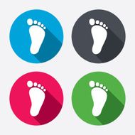 Child footprint sign icon Barefoot N4