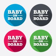 Baby on board sign icon Infant caution symbol N21