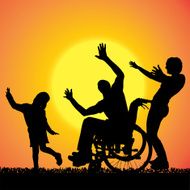 Vector silhouette of family N320