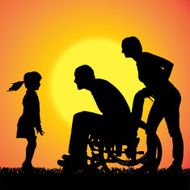 Vector silhouette of family N321