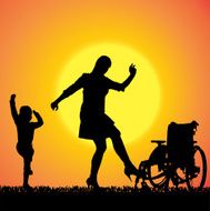 Vector silhouette of family N323