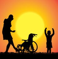 Vector silhouette of family N324