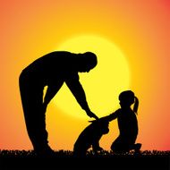 Vector silhouette of family N325