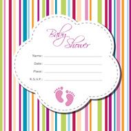 Baby girl shower card N86