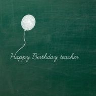 Birthday greetings on schoolboard