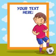 Young Soccer player placard N2