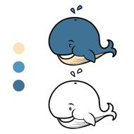 Coloring book (whale) N2