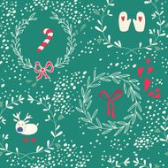 Seamless pattern with Christmas elements N6