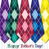 Bright &#039;Happy Father&#039;s Day&#039; neck tie card in vector format N4