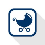 stroller flat icon