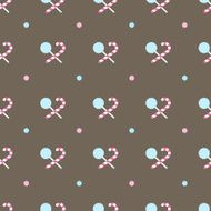 Vector flat modern sweets seamless pattern