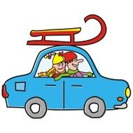 Car and sled
