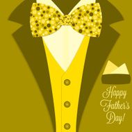 Father&#039;s Day bow tie tuxedo card in vector format N6