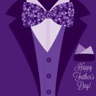 Father&#039;s Day bow tie tuxedo card in vector format N7