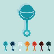 Flat design rattle N11