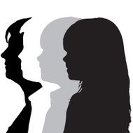 Vector silhouettes family N7
