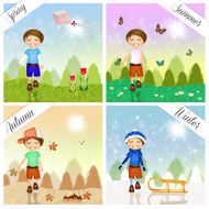child in the four seasons