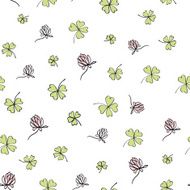 Seamless clover background Vector EPS8