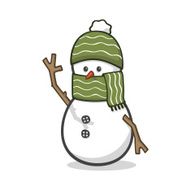 Waving Snowman