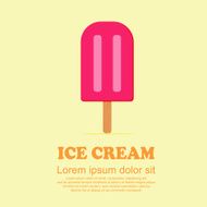Classic food cartoon set ice cream