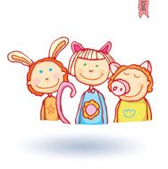 Kid party vector illustration
