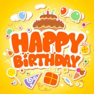 Happy Birthday yellow card
