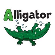 Little alligator or crocodile Alphabet A N2